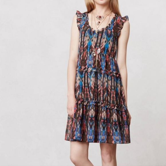 Sandro Ruffle Mini Dress Size 2 - Picture 1 of 9